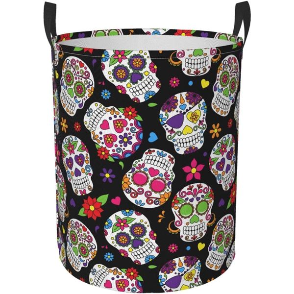 BRAND NEW SUGAR SKULL COLLAPSIBLE FABRIC LAUNDRY/