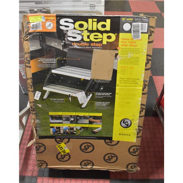 NEW REPACKED SOLID STEP - DOUBLE FOLDABLE RV STEP