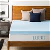 Image 1 : NEW LUCID 3" GEL MEMORY FOAM MATTRESS TOPPER CAL K