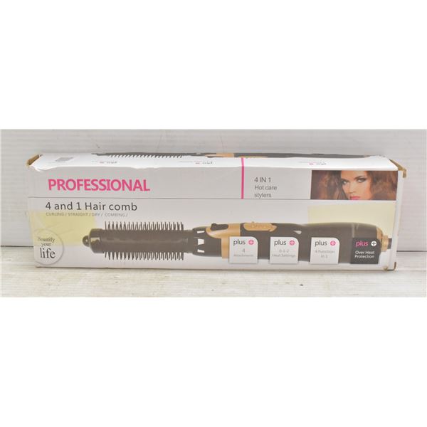 NEW REPACKED 4 - 1 HAIR COMB / HOT CARE STYLERS