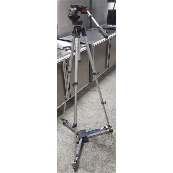 PROFFESIONAL CAMERA TRIPOD W/ PORTABLE DOLLY