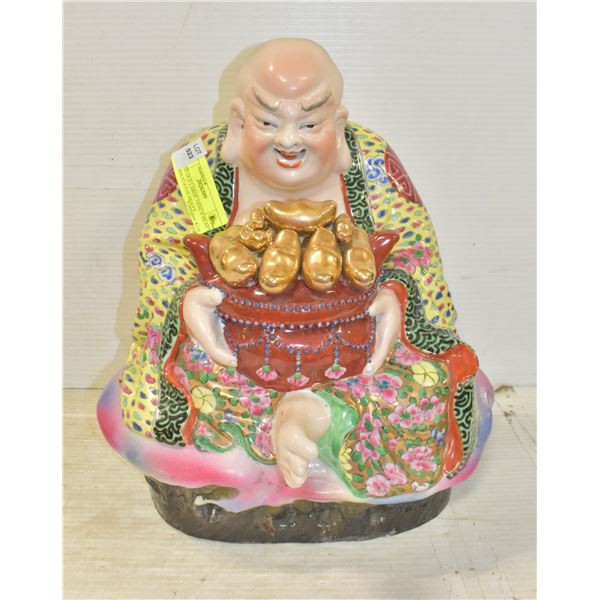 ESTATE OLD LARGE 14INCH HEAVY BUDDHA STATUE HEAVY