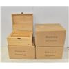 LOT OF 4 LIGHT WOOD LOCKING STASH BOXES