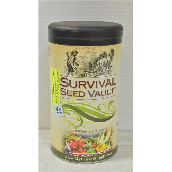 SEALED SURVIVAL SEED VAULT, GARDEN SEEDS FOR YEARS