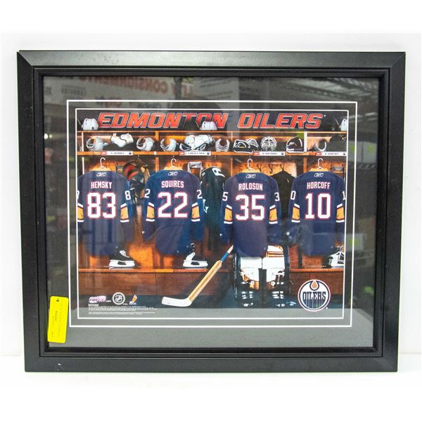 FRAMED EDMONTON OILERS 2008