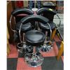 Image 1 : 3 LIFT STOOLS - BLACK & CHROME COLOUR