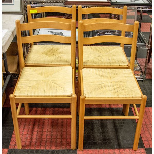 4 WOODEN KITCHEN CHAIRS