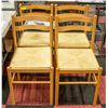 Image 1 : 4 WOODEN KITCHEN CHAIRS