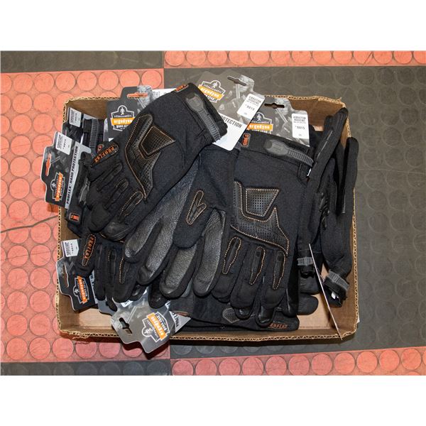 BOX OF VIBRATION REDUCING SIZE 2XL WORK GLOVES