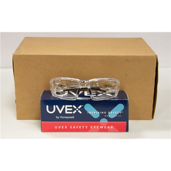 CASE OF UVEX HYPERSHOCK CLEAR ICE FRAME CLEAR LENS