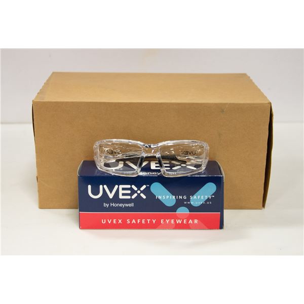 CASE OF UVEX HYPERSHOCK CLEAR ICE FRAME CLEAR LENS