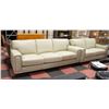 Image 1 : NEW OFF WHITE GENUINE LEATHER SOFA AND LOVESEAT