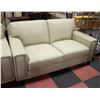 Image 3 : NEW OFF WHITE GENUINE LEATHER SOFA AND LOVESEAT