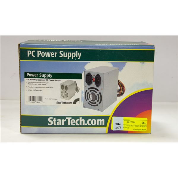 STARTECH 230 WATT REPLACEMENT POWER SUPPLY