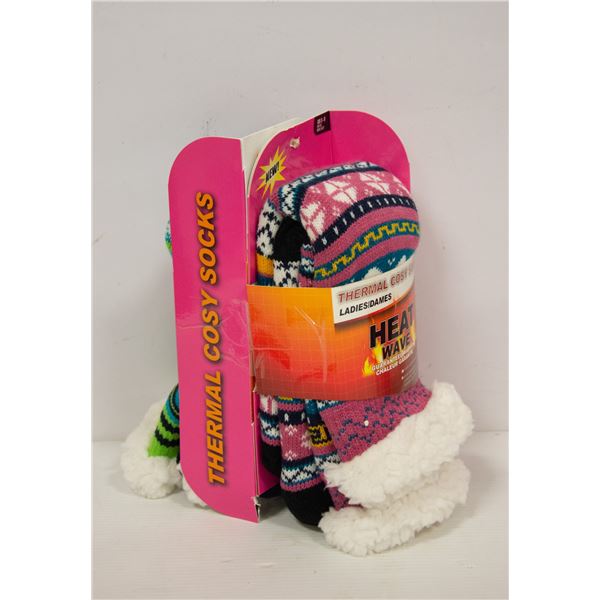 2 PACK LADIES COZY SLIPPER SOCKS