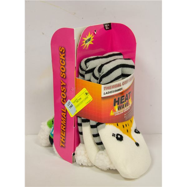 2 PACK LADIES COZY SLIPPER SOCKS