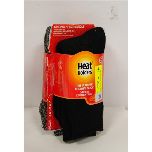 2 PACK MENS "HEAT HOLDER" SOCKS