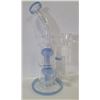 NEW BLUE & CLEAR 10" BONG WITH DOUBLE PERC