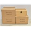 Image 1 : LOT OF 4 LIGHT WOOD LOCKING STASH BOXES
