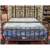 Image 1 : DISTRESSED ANTIQUE BRASS METAL QUEEN BED FRAME