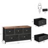 Image 2 : NEW SONGMICS FABRIC 5 DRAWER DRESSER, RUSTIC BROWN