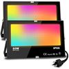 Image 1 : NEW LED FLOOD LIGHT 2 PACK COLOUR CHANGING IP66