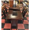 Image 1 : SOLID WOOD TABLE AND 6 CHAIRS WITH LEAF
