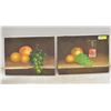 Image 1 : PAIR OF 12" X 16" ORIGINAL CANVAS PAINTINGS