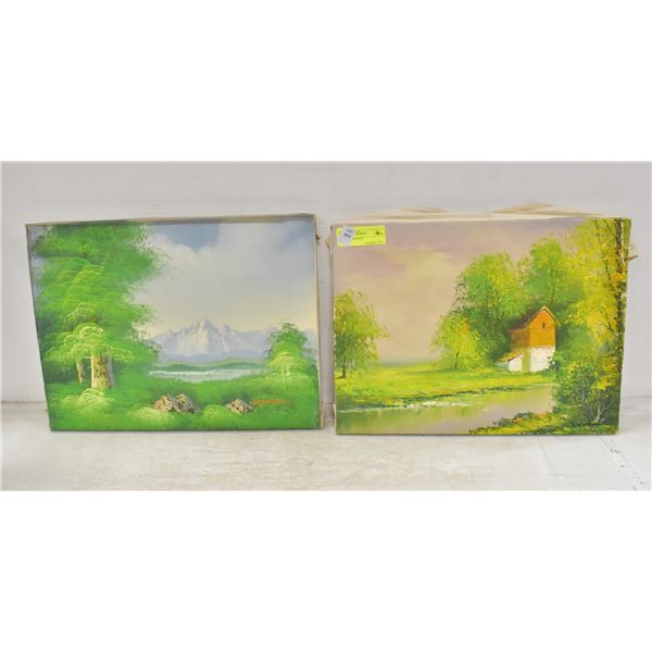 PAIR OF 12" X 16" ORIGINAL CANVAS PAINTINGS