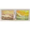 Image 1 : PAIR OF 8" X 10" ORIGINAL CANVAS PAINTINGS