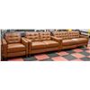 Image 1 : GENUINE LIGHT BROWN LEATHER ELECTRIC RECLINING