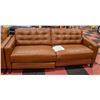 Image 3 : GENUINE LIGHT BROWN LEATHER ELECTRIC RECLINING