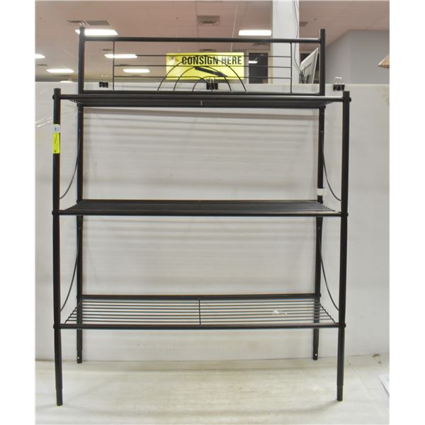 BLACK 3 TIER SHELF H-36.5" W-9.5" L-27"