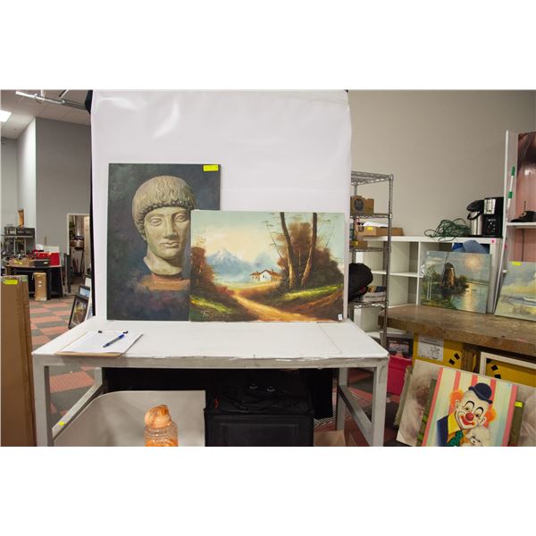 PAIR OF ORIGINAL CANVAS OIL PAINTINGS