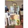 Image 1 : LARGE LOT OF CANVAS PAINTINGS & FRAMES