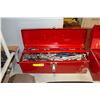 ESTATE RED BENCH H TOOL BOX C/W TOOLS