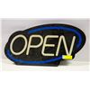 Image 1 : BLUE BLACK WHITE OPEN SIGN