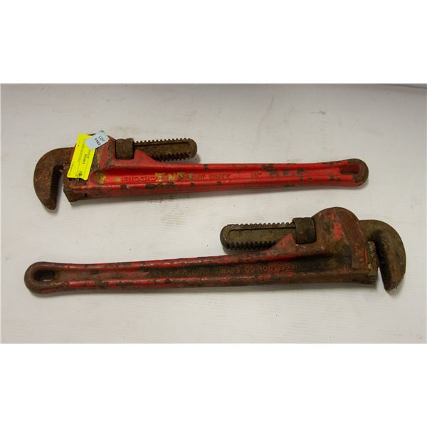 2 X PIPE WRENCHES