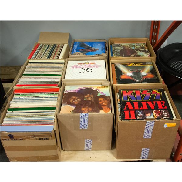 PALLET OF RECORDS INCLUDES POP, ROCK, COUNTRY &