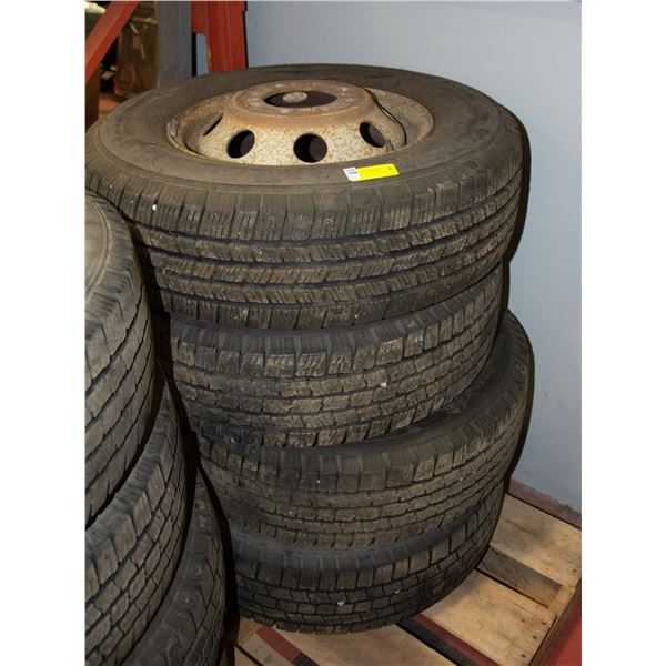 4 X MICHELIN LTX M+S TIRES ON RIMS LT225/75R16