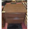 Image 1 : VINTAGE 2 DRAWER NIGHT TABLE H-23.5" W-18" L-22"