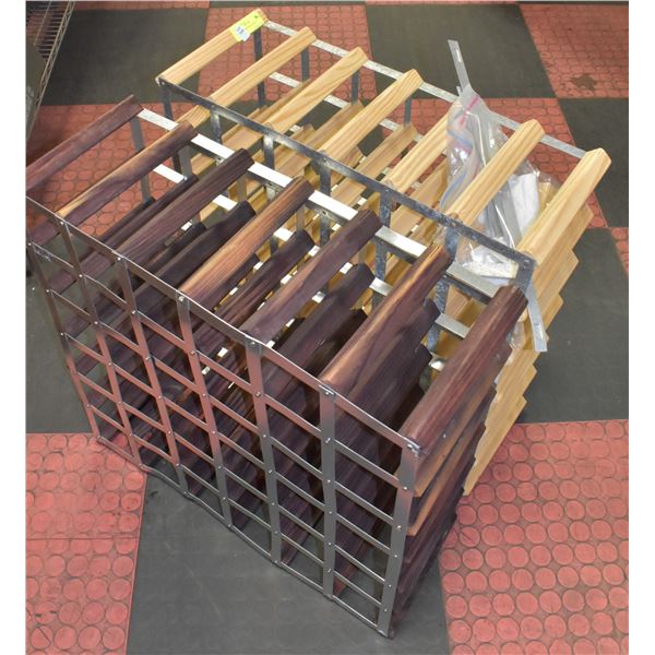 2 STACKABLE WINE RACK 42 BOTTLES H-24" W-9" L-24"