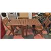 Image 1 : DROP LEAF FOLDING PATIO TABLE AND 2 CHAIRS SET