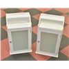 Image 1 : PAIR OF WHITE MEDICINE CABINETS H-27" W-11" L-15"
