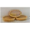 Image 1 : LOT OF 5 OVAL WOODEN TRAYS