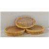 Image 1 : LOT OF 5 OVAL WOODEN TRAYS