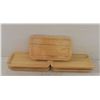 Image 1 : LOT OF 5 RECTANGULAR WOODEN TRAYS