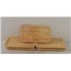 Image 1 : LOT OF 5 RECTANGULAR WOODEN TRAYS