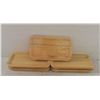 Image 1 : LOT OF 5 RECTANGULAR WOODEN TRAYS