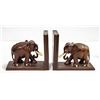 Image 1 : VINTAGE WOODEN ELEPHANT BOOKENDS 6 X 6 INCH EACH